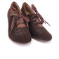 1950s Clarks Open Laced Brown Shoes UK 2.5