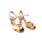 1930s Gold Knotted Evening Sandals UK 4