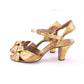 1930s Gold Knotted Evening Sandals UK 4