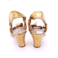 1930s Gold Knotted Evening Sandals UK 4