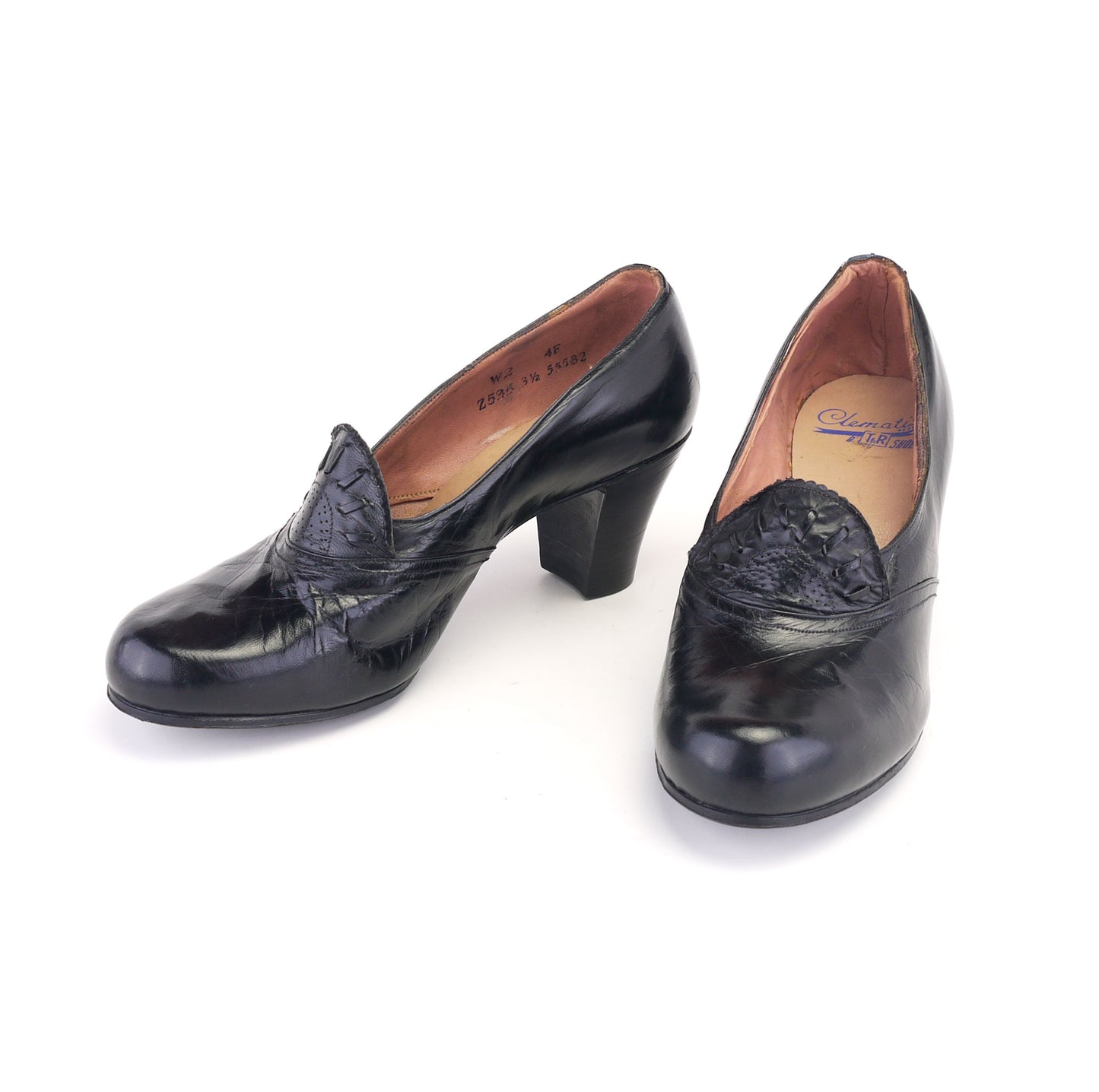 1940s Unworn Black CC41 Pumps by Clematis UK 2.5