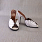 Unsigned Clive Shilton White Shell Mules UK 4.5