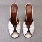 Unsigned Clive Shilton White Shell Mules UK 4.5