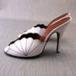 Unsigned Clive Shilton White Shell Mules UK 4.5