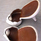 Unsigned Clive Shilton White Shell Mules UK 4.5
