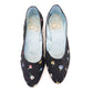 1950s Black & Floral Ladies Slippers UK 5