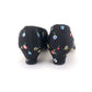 1950s Black & Floral Ladies Slippers UK 5