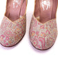 Stunning Unworn 1940s Floral Brocade Pumps CC41 UK 4.5