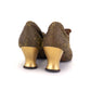 1920s Dull gold Brocade Bar Shoes by Copland & Lye UK 4