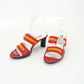 Patrick Cox Wannabe Red Belt & Buckle Sandals UK 2.5