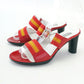 Patrick Cox Wannabe Red Belt & Buckle Sandals UK 2.5