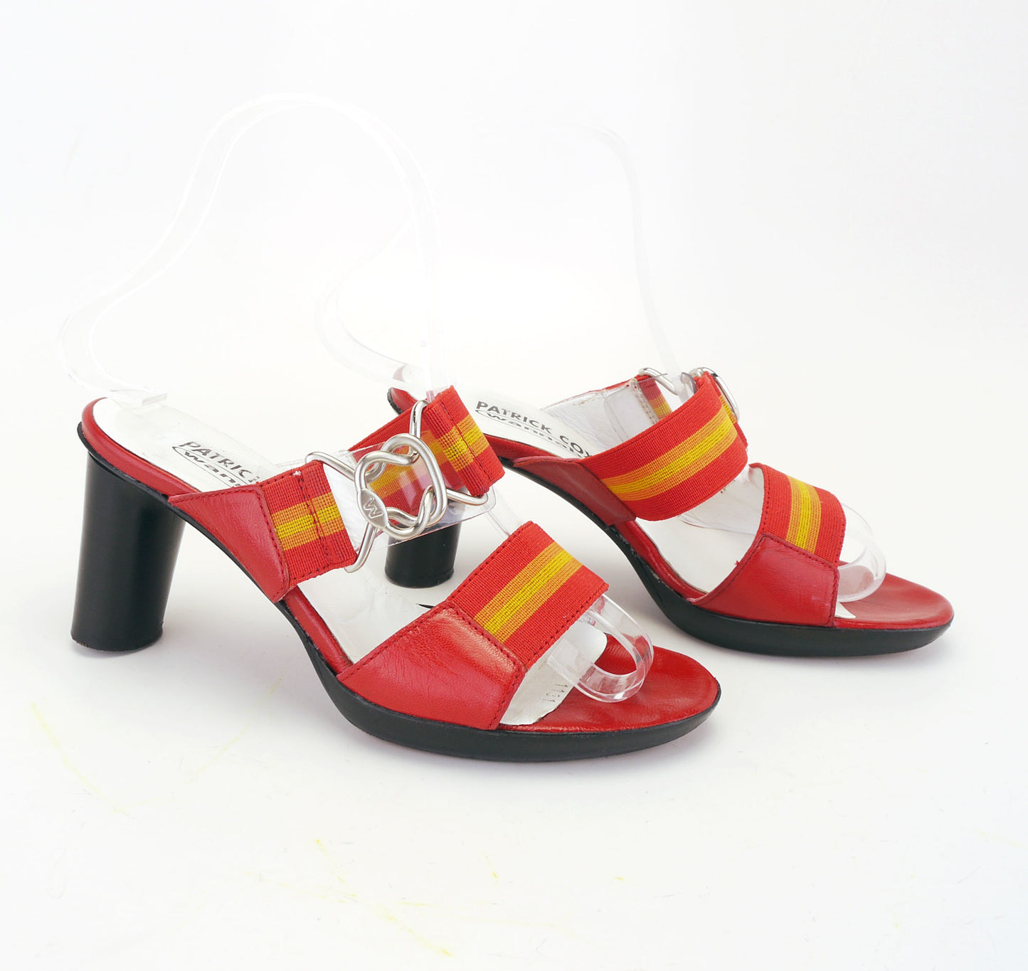 Patrick Cox Wannabe Red Belt & Buckle Sandals UK 2.5