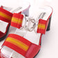 Patrick Cox Wannabe Red Belt & Buckle Sandals UK 2.5