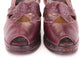 1940s French Oxblood Platform Sandals UK 4.5