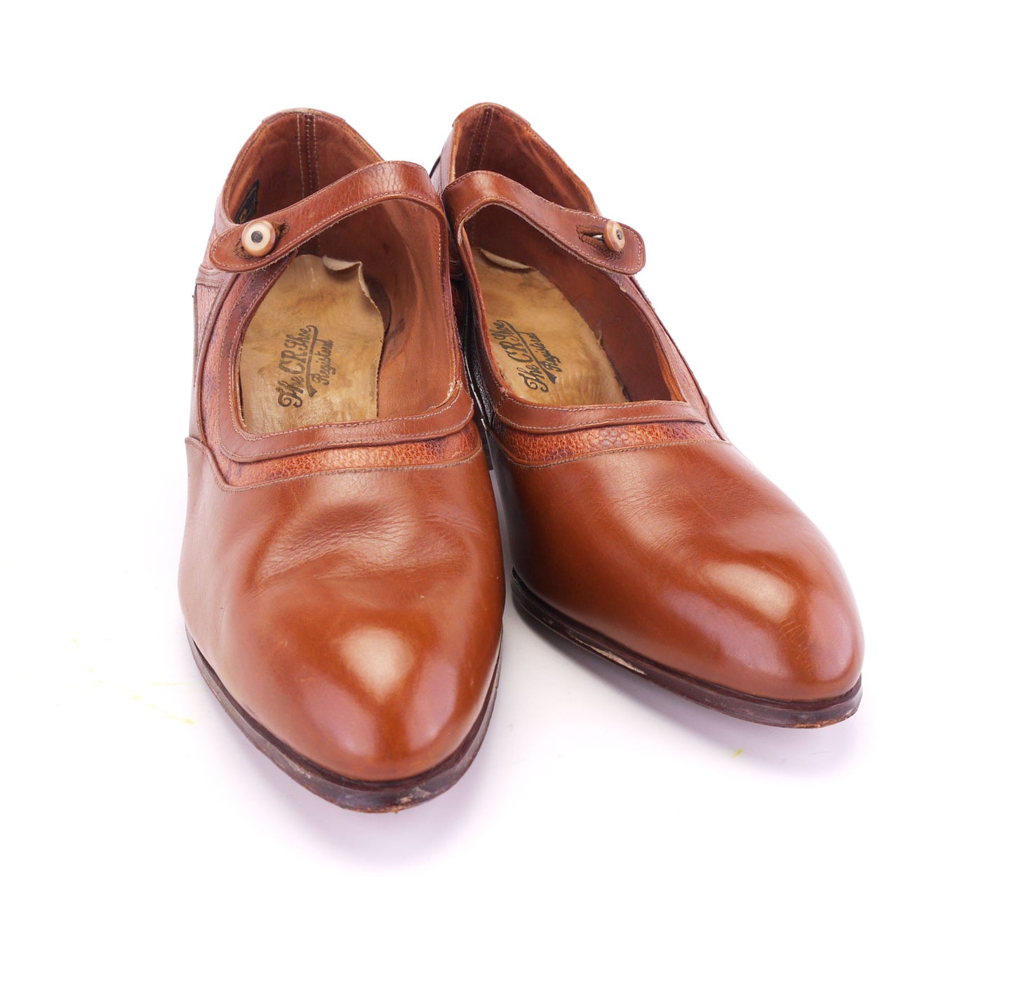1920s Deadstock Tan Mary Janes by CR UK 5