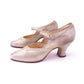1920s Gold Lustre Mary Jane Evening Shoes UK 4