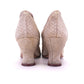 1920s Gold Lustre Mary Jane Evening Shoes UK 4