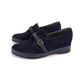 Deadstock 1940s Navy Blue Wedges UK 3.5