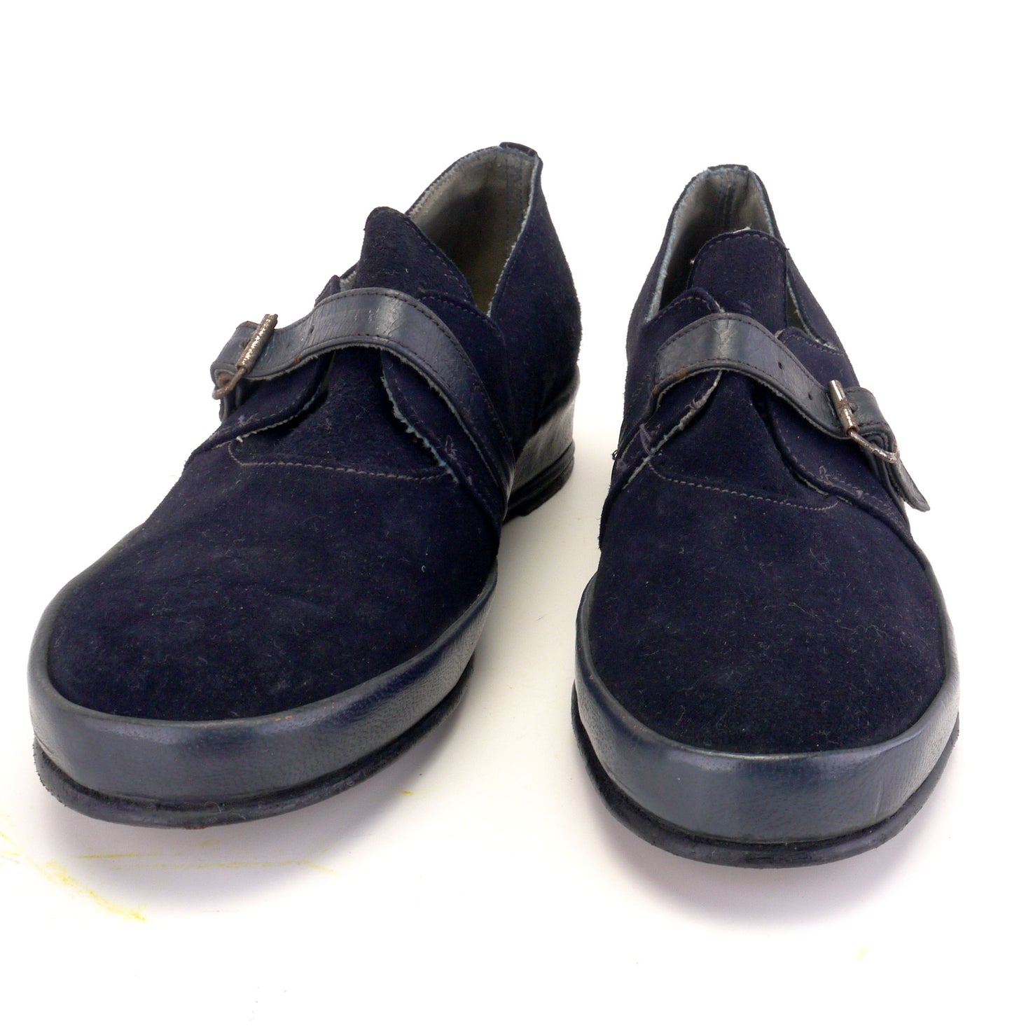 Deadstock 1940s Navy Blue Wedges UK 3.5
