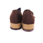 Deadstock 1940s Brown Suede & Beige Casual Wedges UK 4