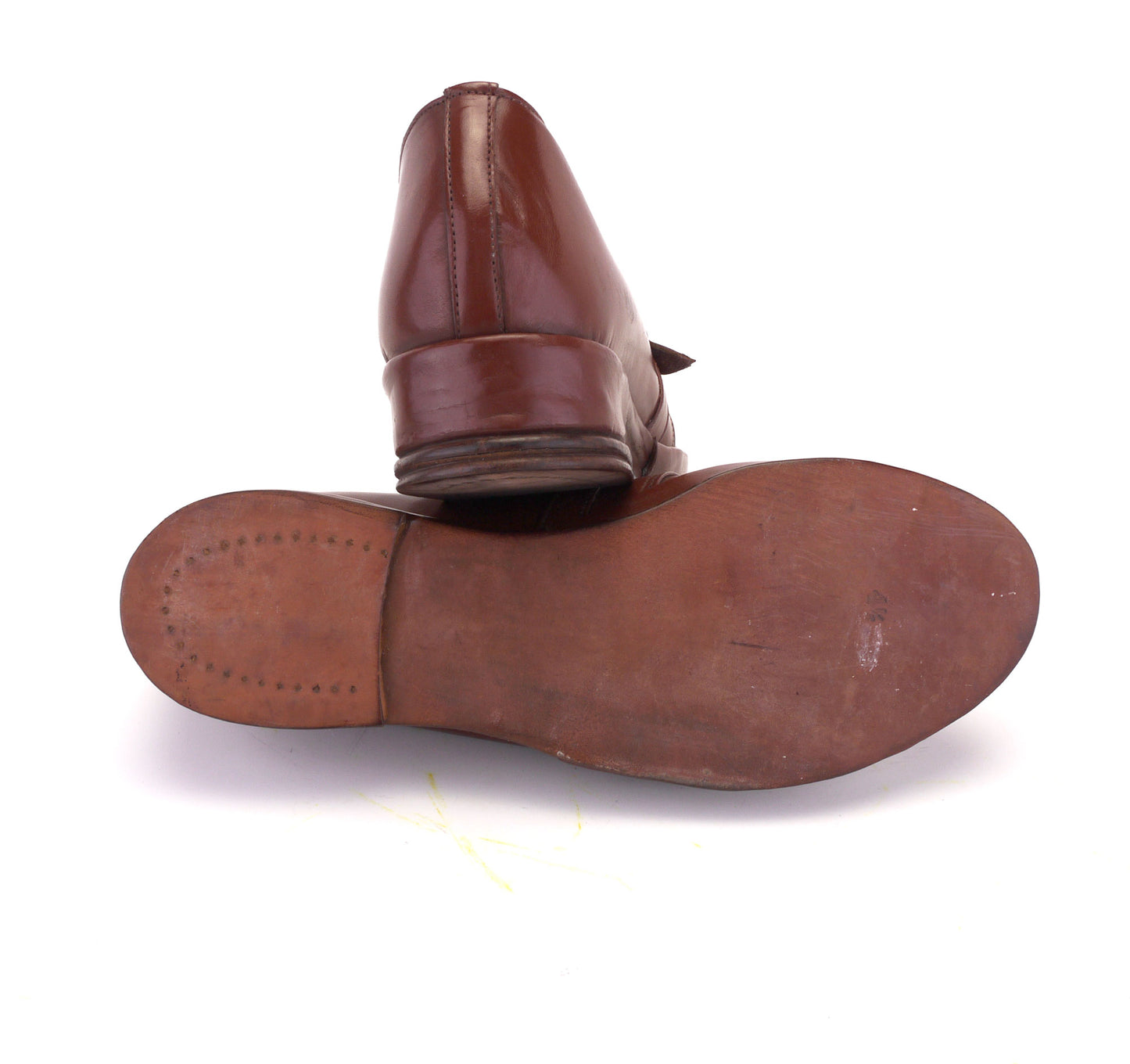 Deadstock 1940s Tan Brown Wedges UK 3.5