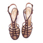 1940s 1950s Bronze Caged Sandals by Debonair UK 5.5