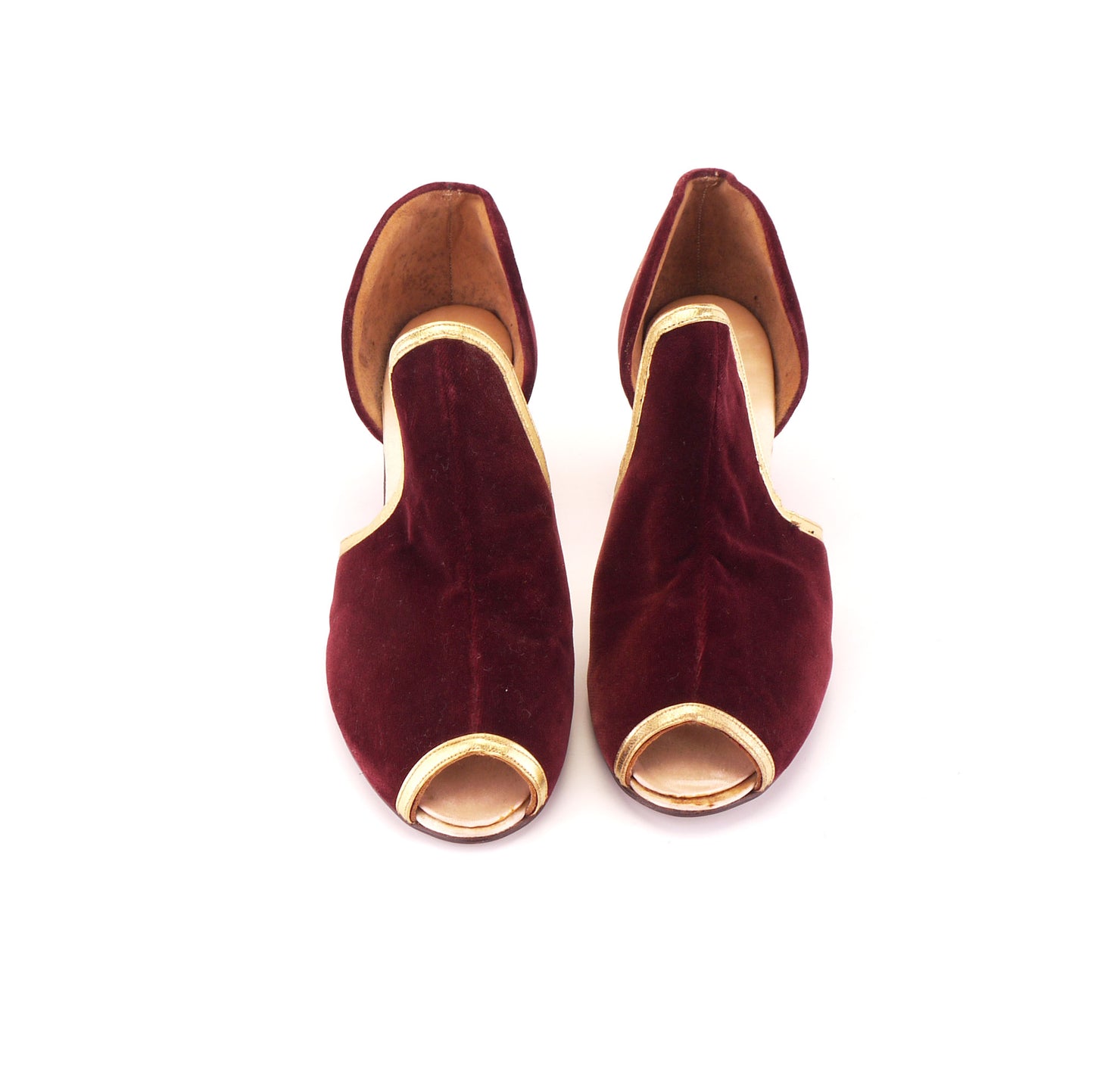 1930s Deadstock Velvet Evening Shoes by Debenhams UK 5