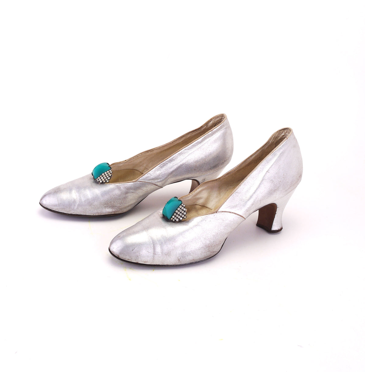 1920s Silver Pumps by Debenham & Freebody UK 7.5