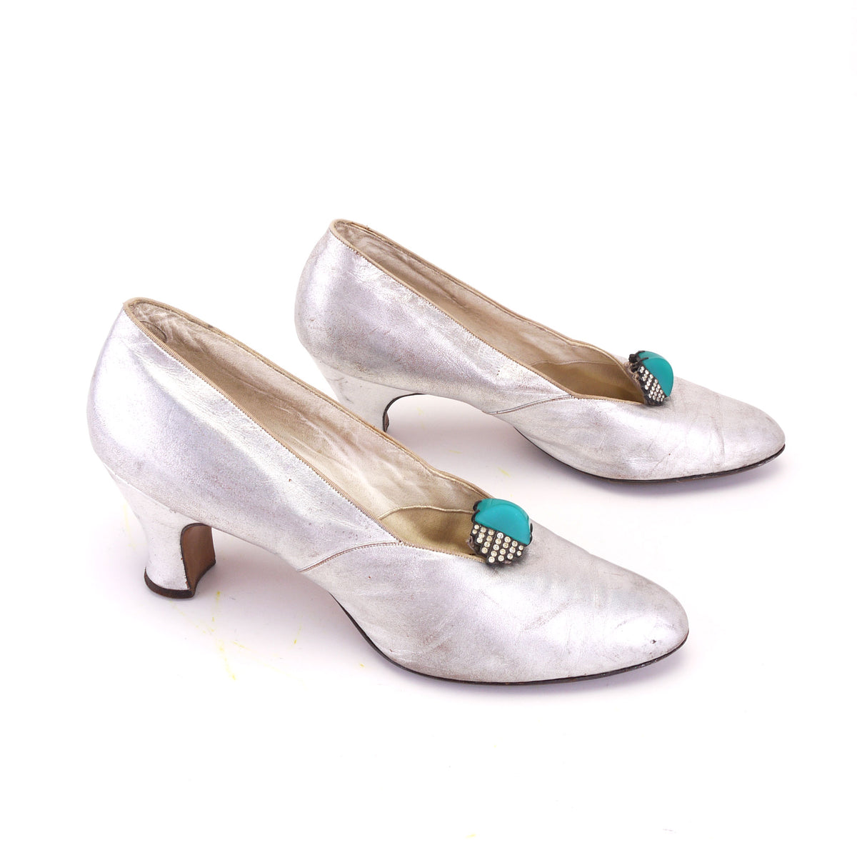 1920s Silver Pumps by Debenham & Freebody UK 7.5