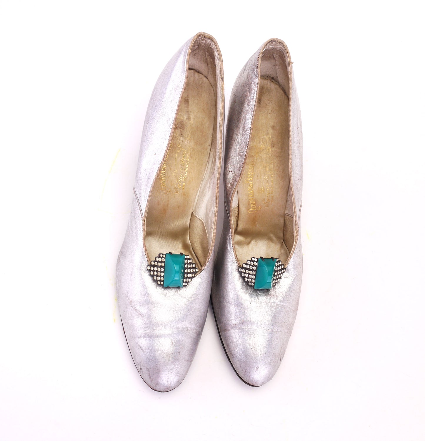 1920s Silver Pumps by Debenham & Freebody UK 7.5