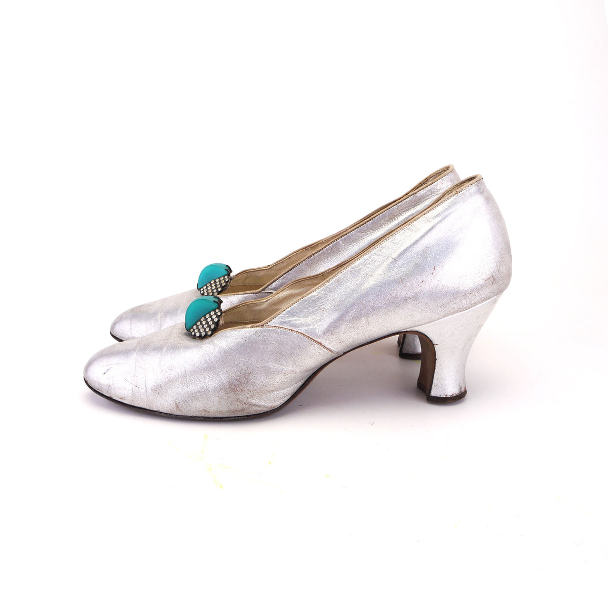 1920s Silver Pumps by Debenham & Freebody UK 7.5