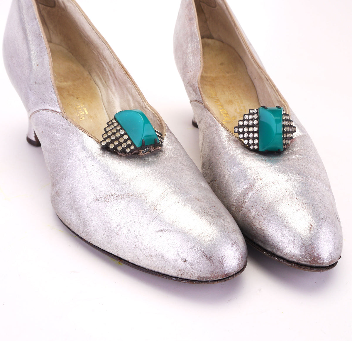 1920s Silver Pumps by Debenham & Freebody UK 7.5