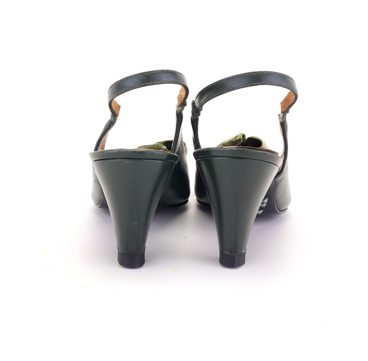 1960s MOD Style Green Slingbacks by Delman UK 4.5