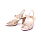 1930s Gold Brocade Evening Sandals by Delman UK 4