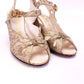 1930s Gold Brocade Evening Sandals by Delman UK 4