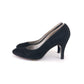 1950s Delman Black Suede Stiletto Pumps UK 3.5