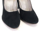 1950s Delman Black Suede Stiletto Pumps UK 3.5