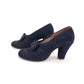 1940s Navy Suede Pumps by Delta UK 4