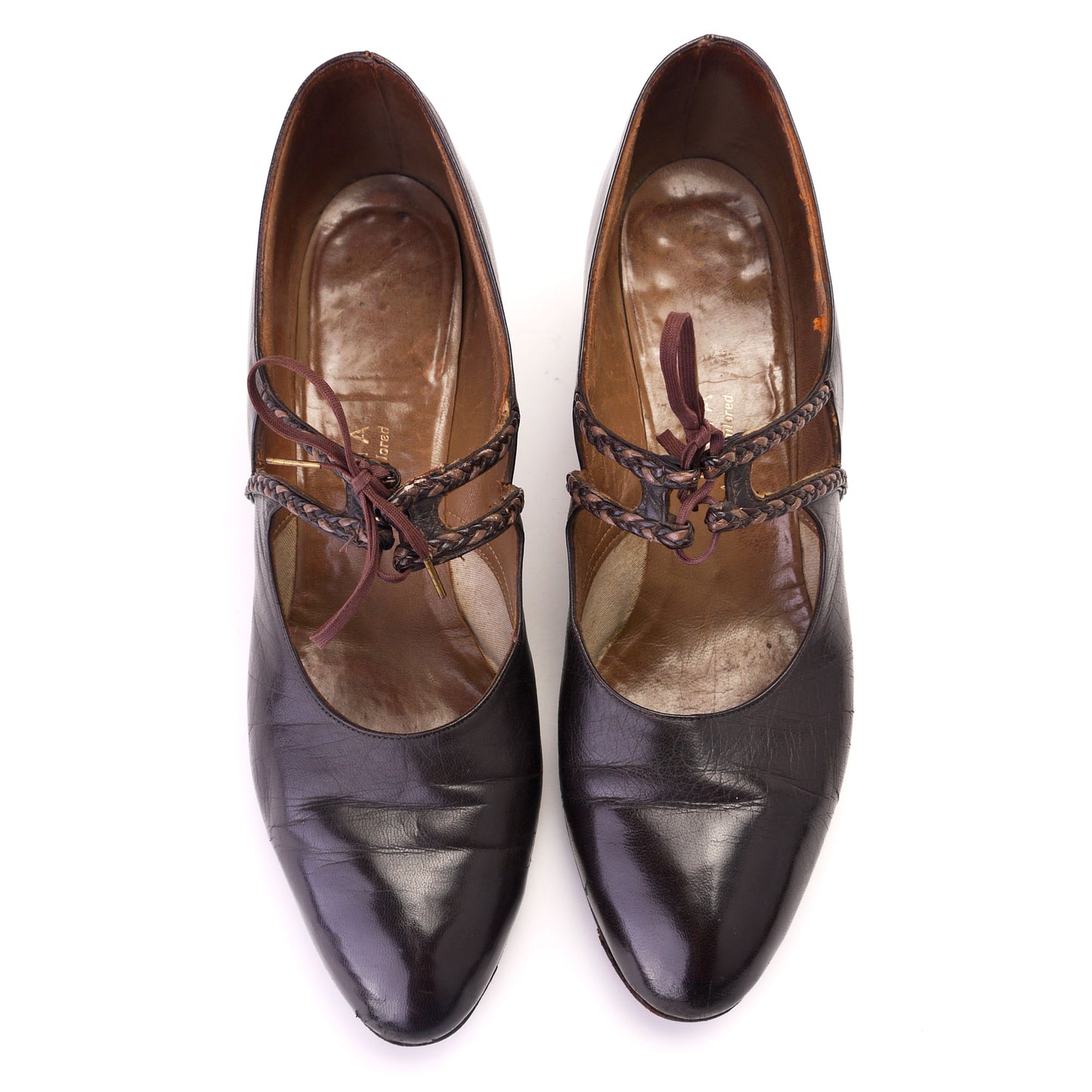 Late 1920s Brown Bar Shoes by Delta UK 6