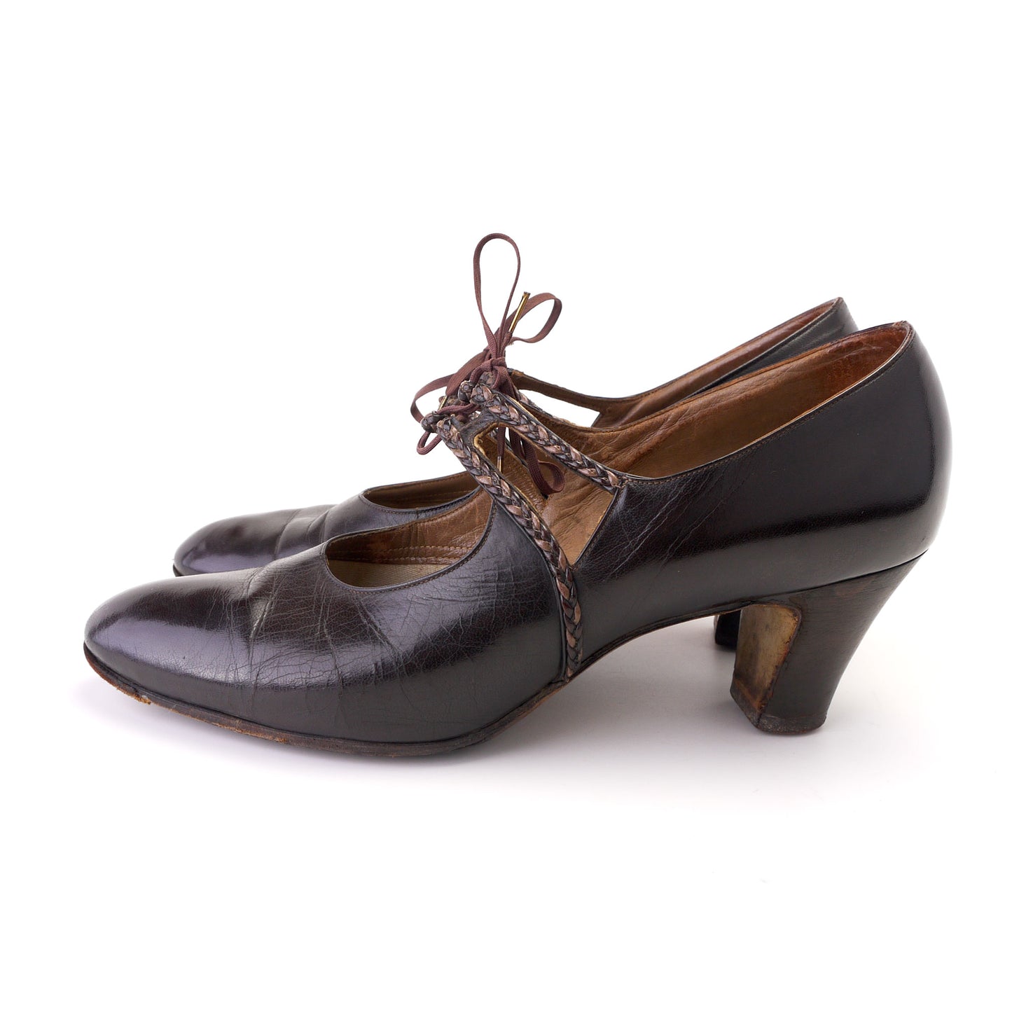 Late 1920s Brown Bar Shoes by Delta UK 6