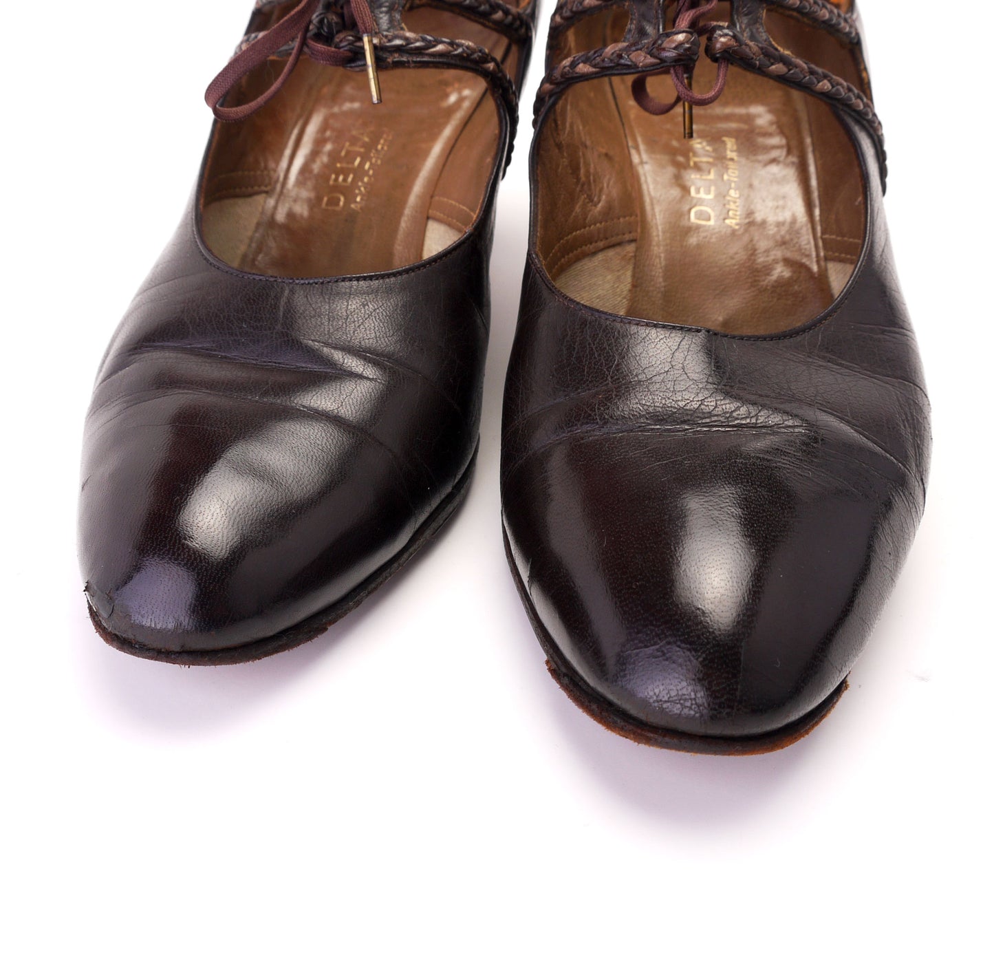 Late 1920s Brown Bar Shoes by Delta UK 6