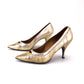 1960s Derber Gold on Gold Stiletto Heels UK 5.5