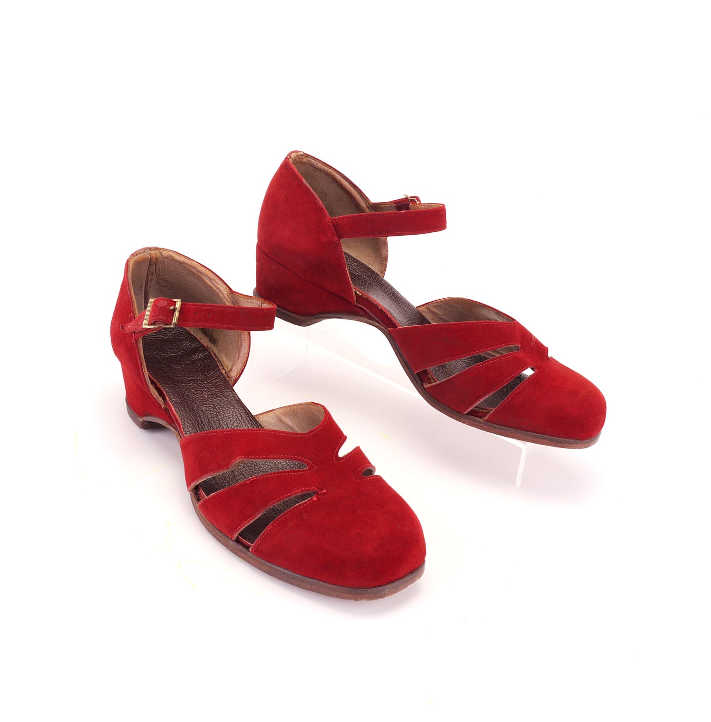 1940s Dark Red CC41 Bar Shoes by Devonshire UK 6