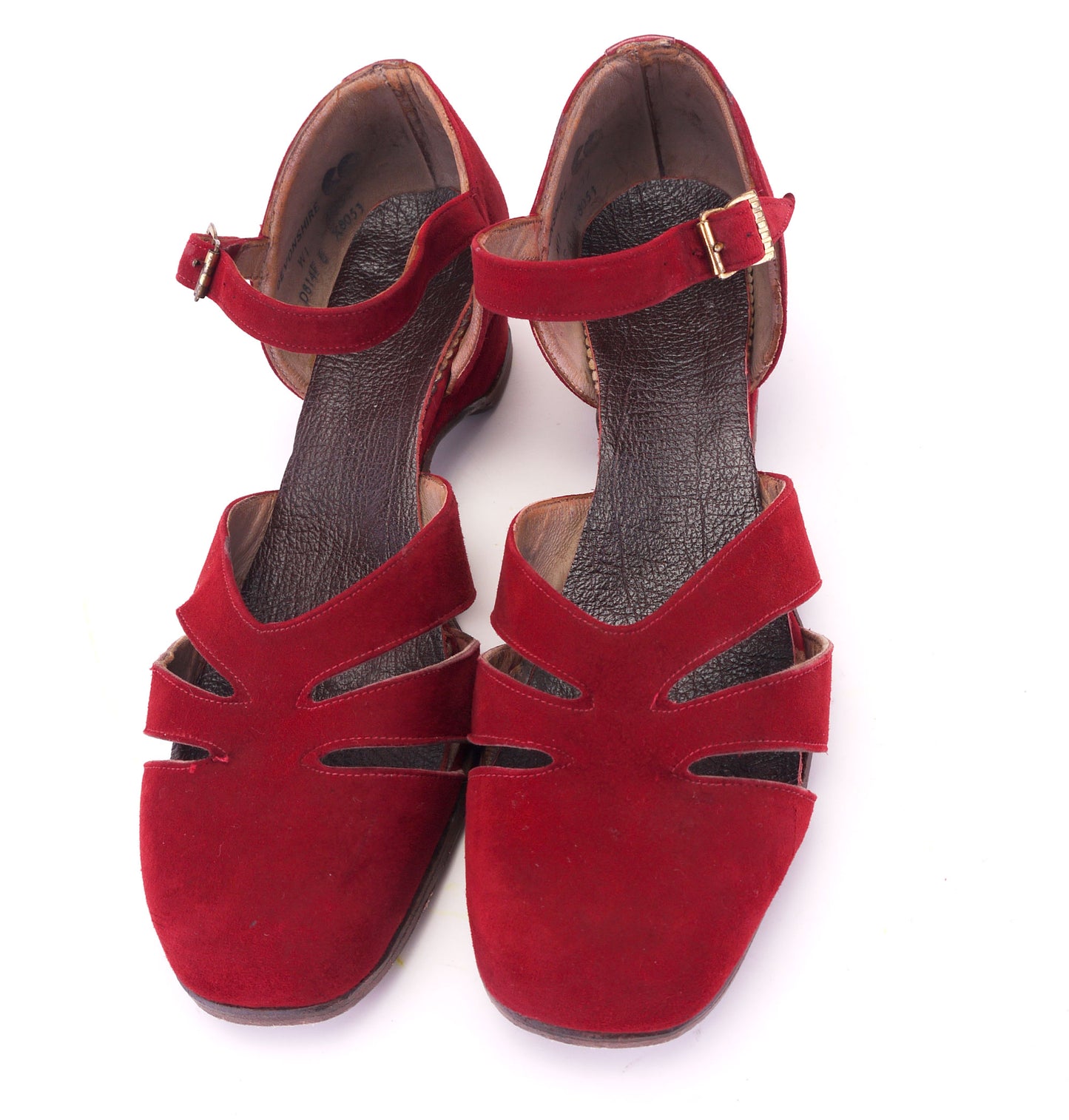 1940s Dark Red CC41 Bar Shoes by Devonshire UK 6