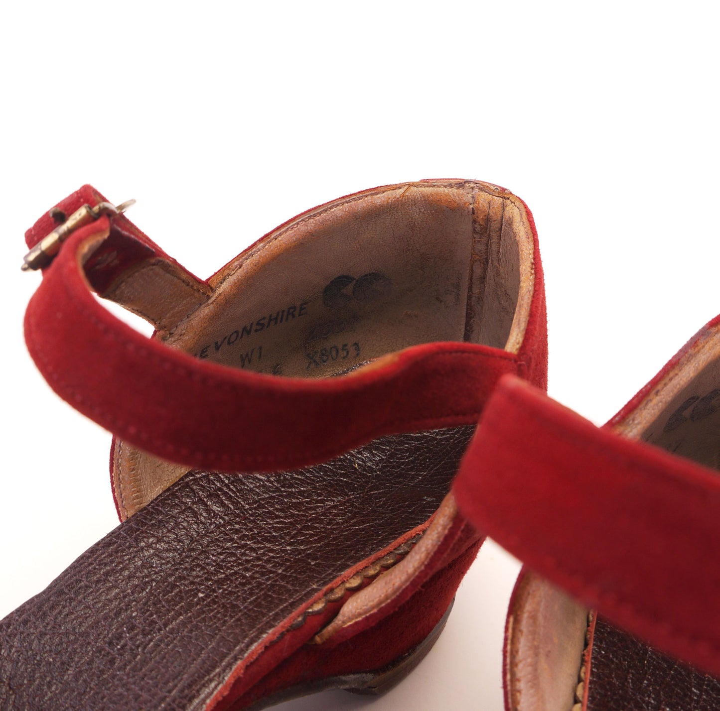1940s Dark Red CC41 Bar Shoes by Devonshire UK 6
