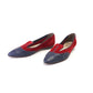 Unworn 1960s MOD Style Flats in Red & Blue UK 6.5