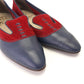 Unworn 1960s MOD Style Flats in Red & Blue UK 6.5