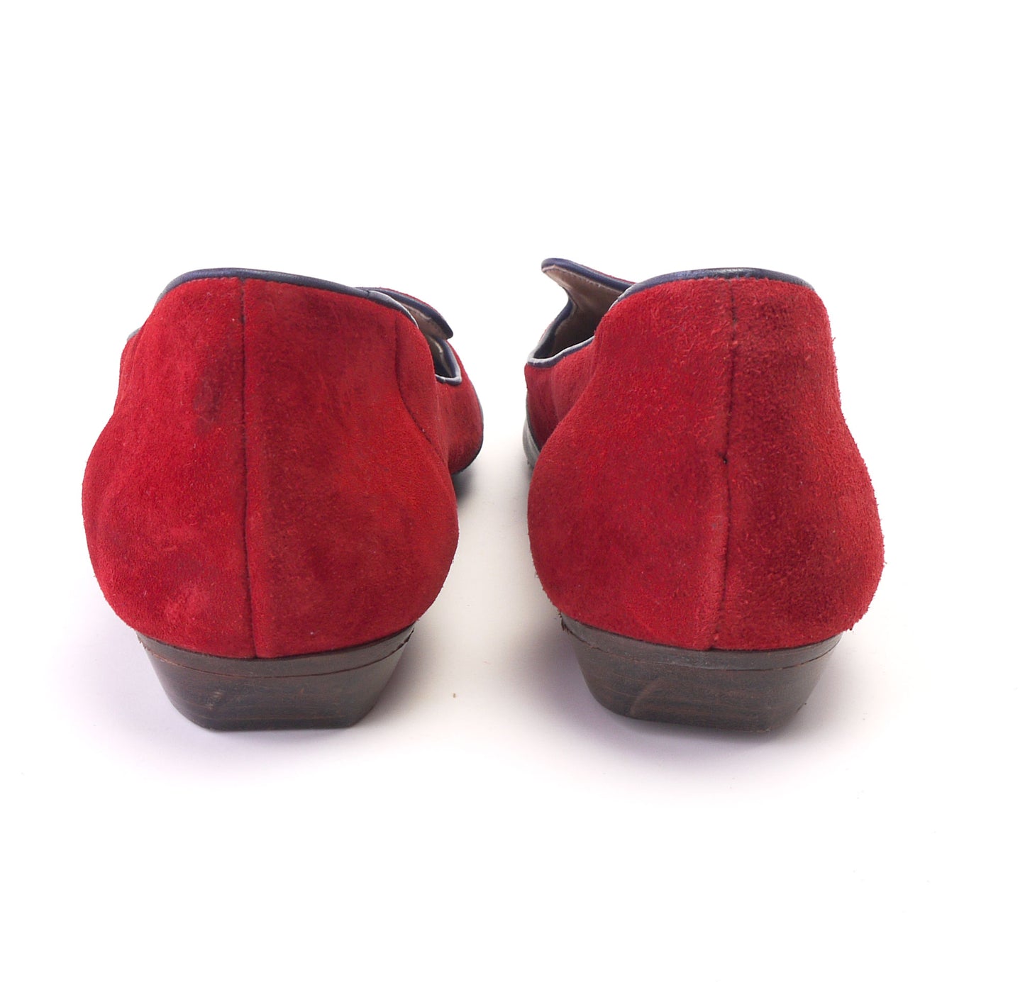 Unworn 1960s MOD Style Flats in Red & Blue UK 6.5