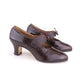 1930s Brown Laced Mary Janes by Diana UK 5