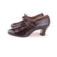 1930s Brown Laced Mary Janes by Diana UK 5